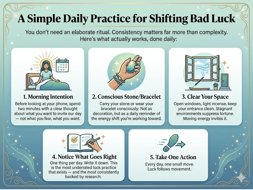 a simple daily practice for shifting bad luck